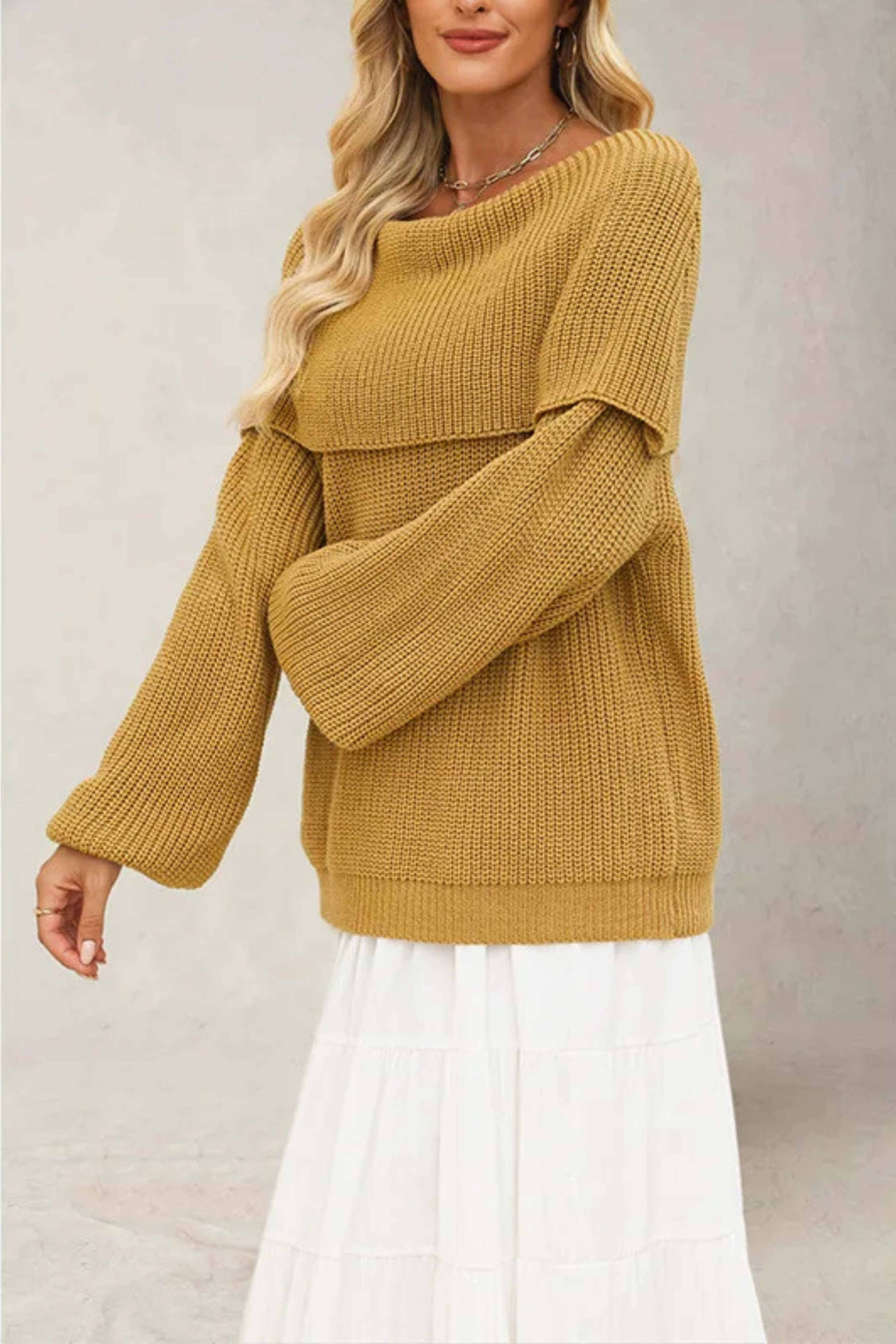 Leona Off-Shoulder Knit Pullover