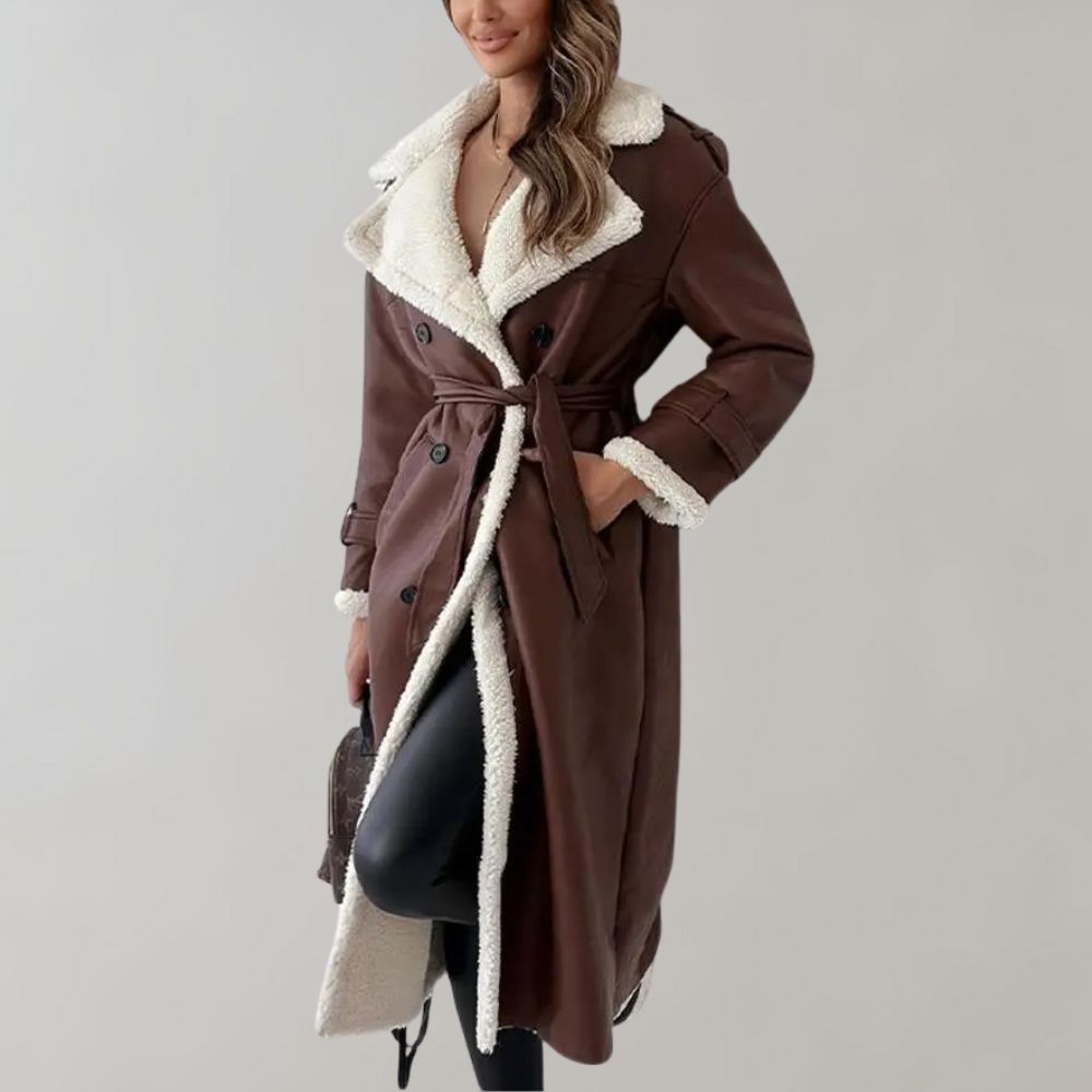 Elisia | Women's Long Faux Shearling Coat