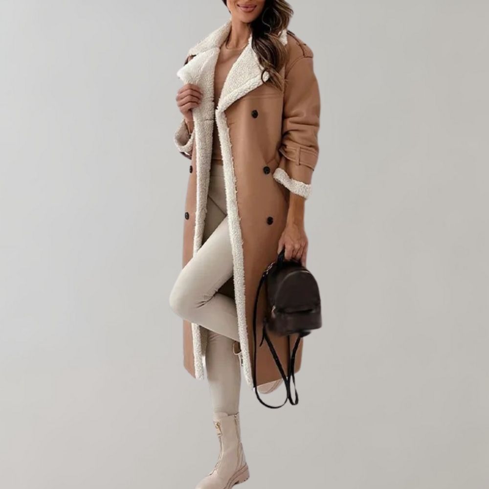 Elisia | Women's Long Faux Shearling Coat