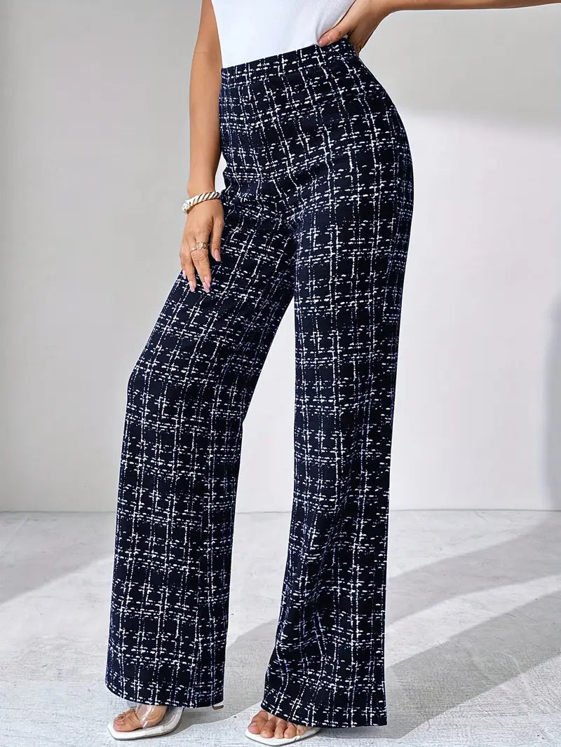 Olivia Tweed Plaid Flare Pant