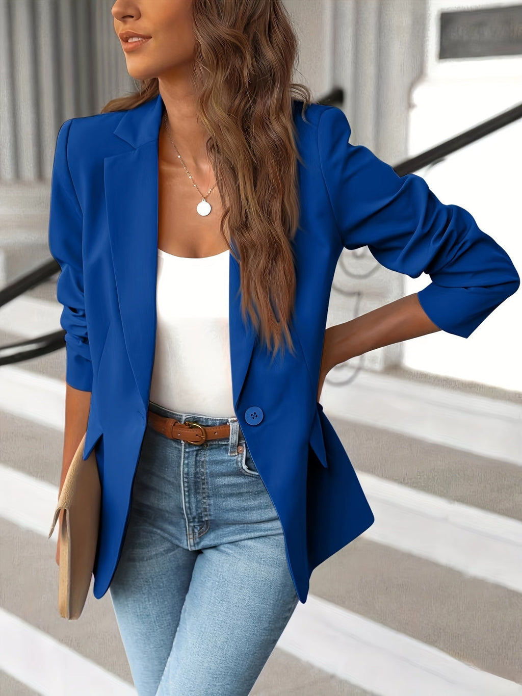 Valentina | Women's Tailored Suede-Look Blazer