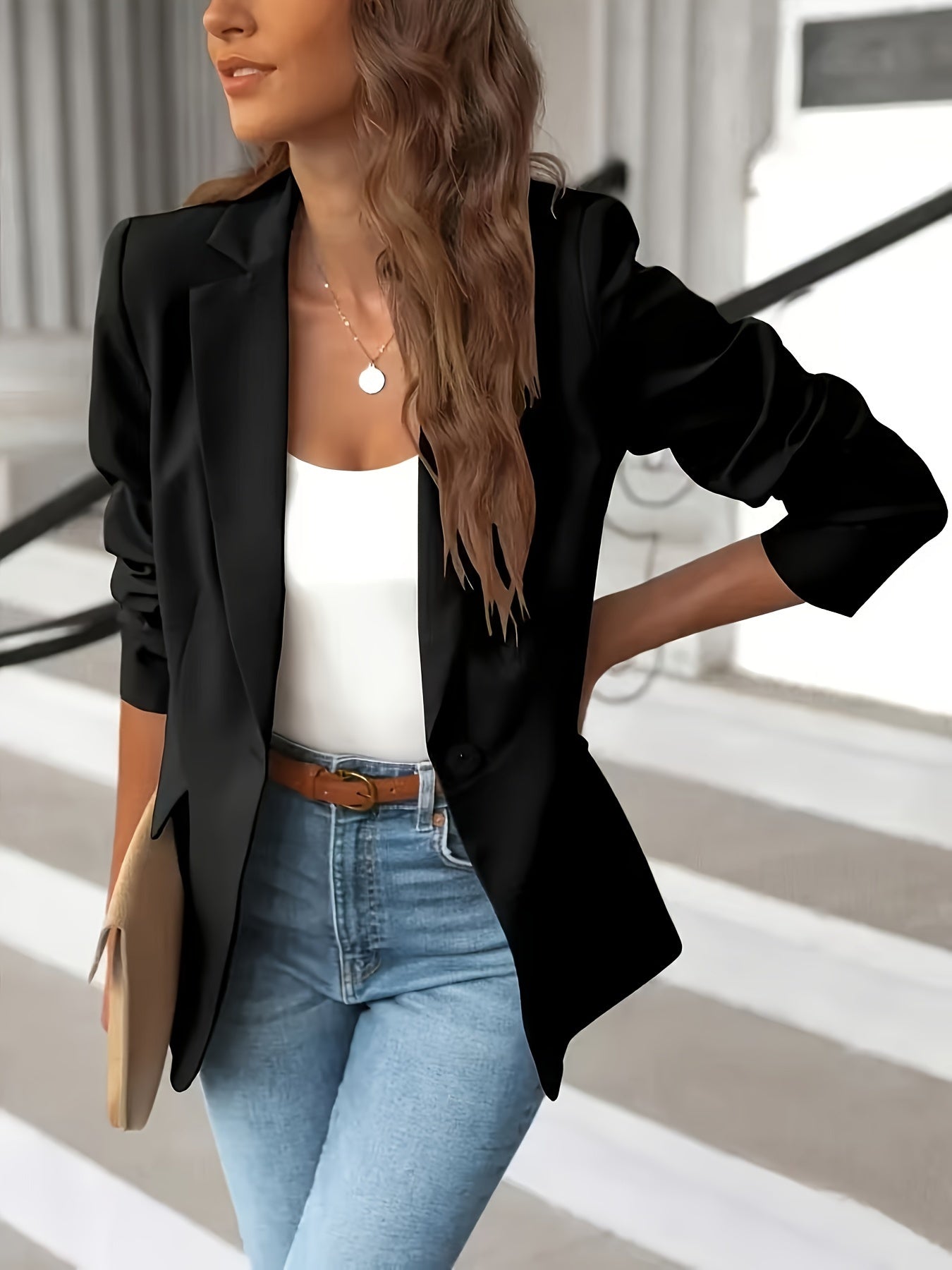 Valentina | Women's Tailored Suede-Look Blazer
