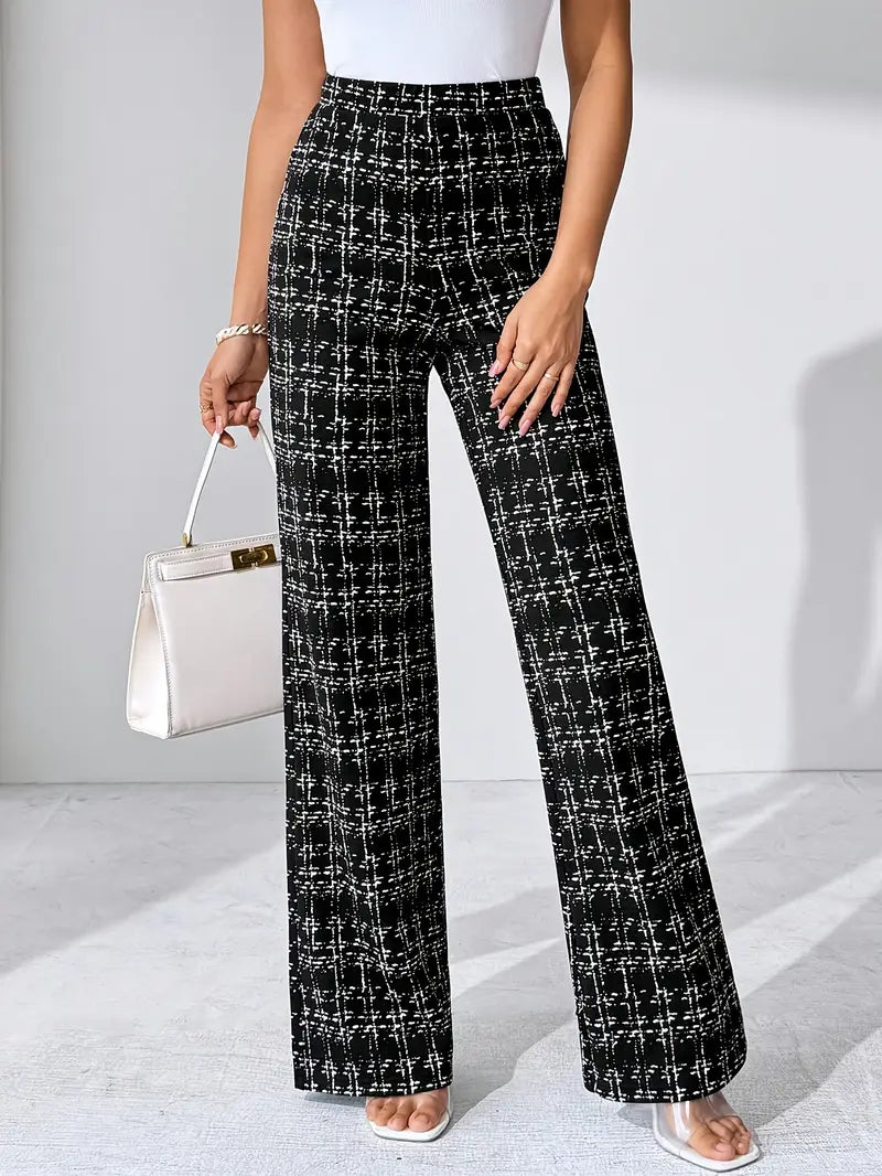 Olivia Tweed Plaid Flare Pant