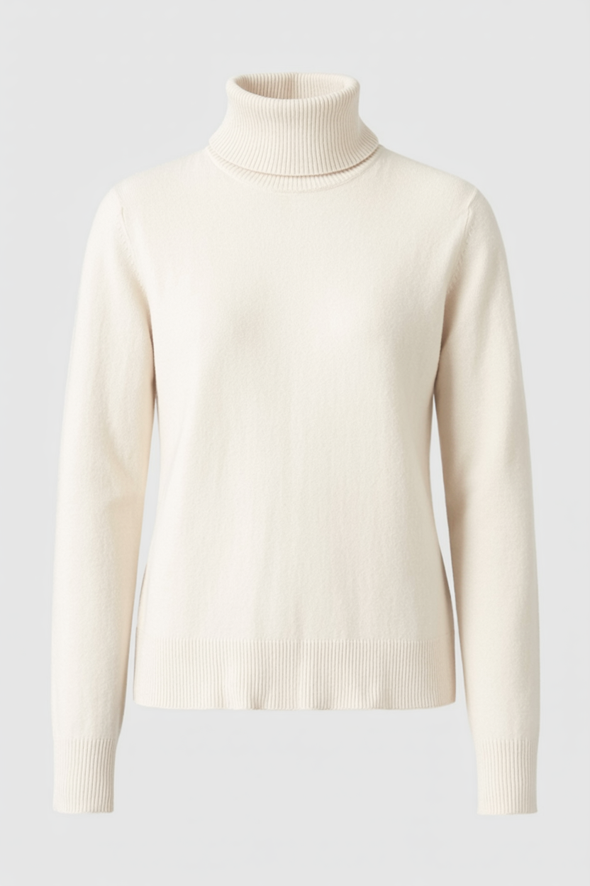 Apricot Fleece Lined Thermal Turtleneck