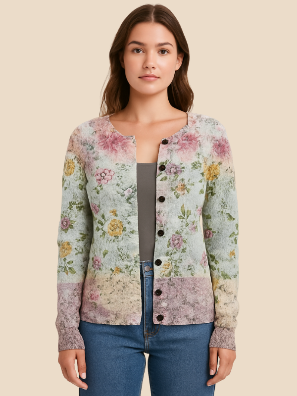 Leilani | Floral Knit Cardigan for Women