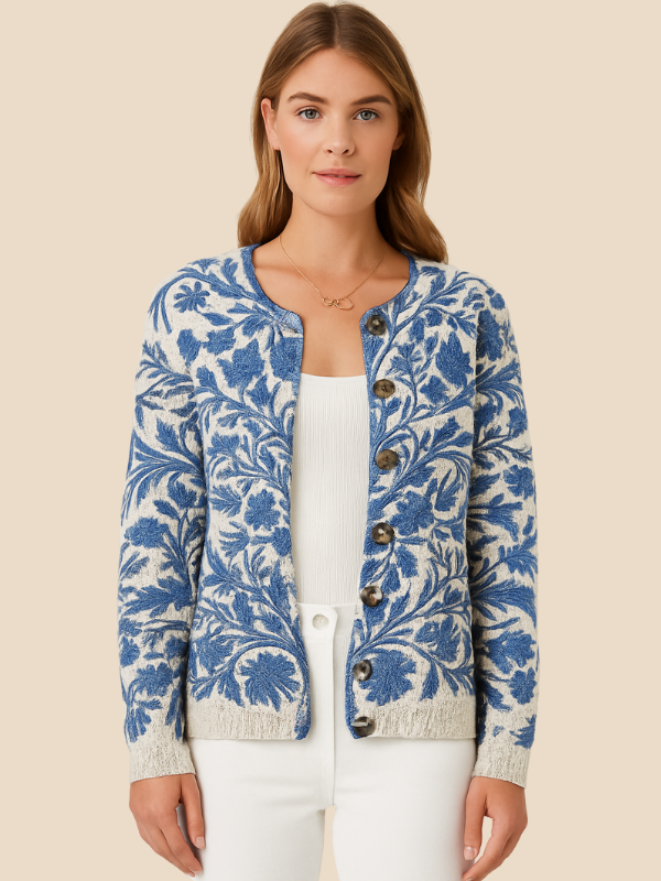 Leilani | Floral Knit Cardigan for Women