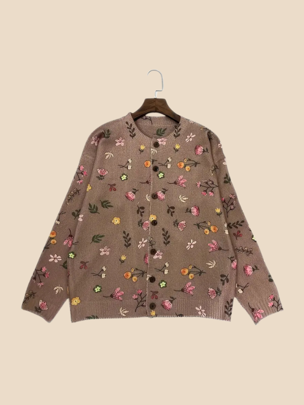 Leilani | Floral Knit Cardigan for Women