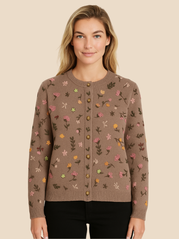 Leilani | Floral Knit Cardigan for Women
