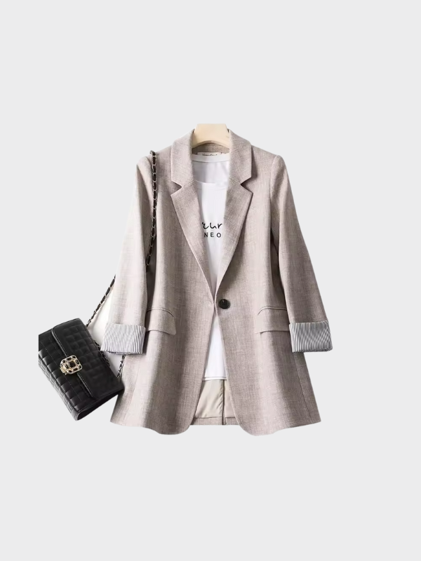 Ashley | Women’s Plaid Long Sleeve Blazer