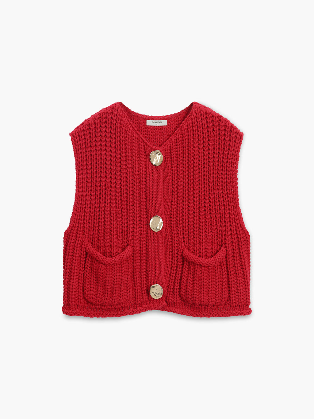 Delilah | Cozy Button-Down Knit Vest Casual Cotton-Blend