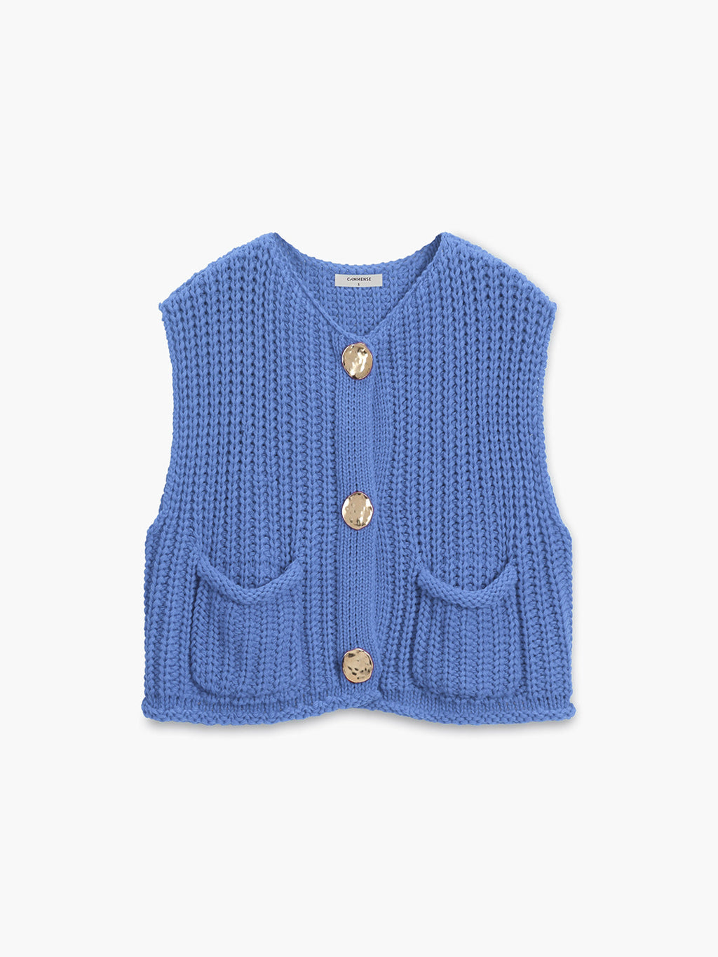 Delilah | Cozy Button-Down Knit Vest Casual Cotton-Blend