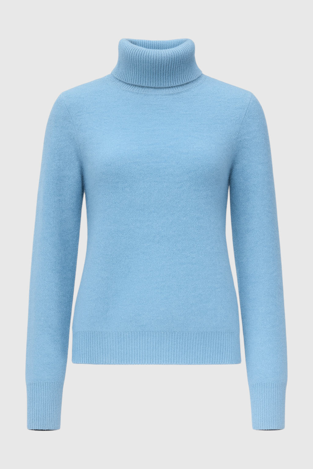 Blue Fleece Lined Thermal Turtleneck