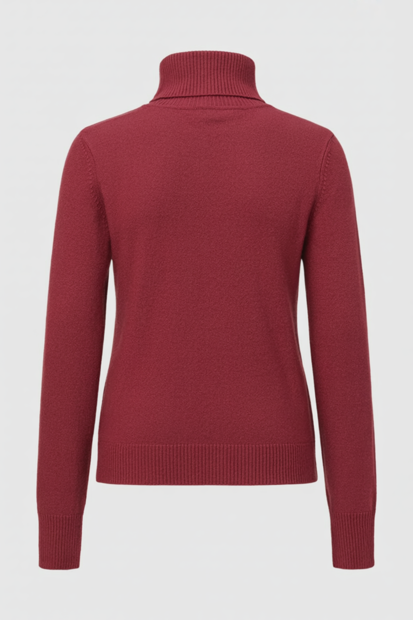 Burgundy Fleece Lined Thermal Turtleneck