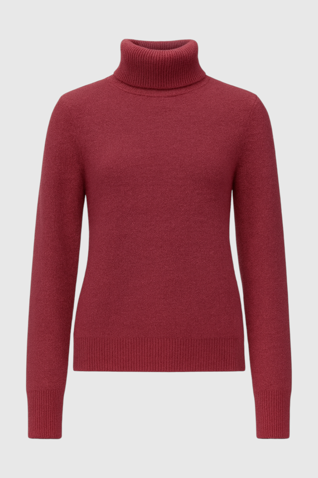Burgundy Fleece Lined Thermal Turtleneck