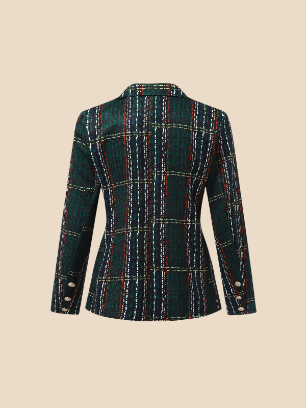 Britney | Checkered Long-Sleeve Blazer for Women