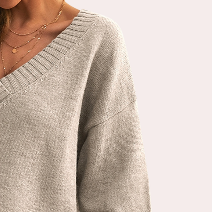 Rose | V-Neck Knit Sweater for Women