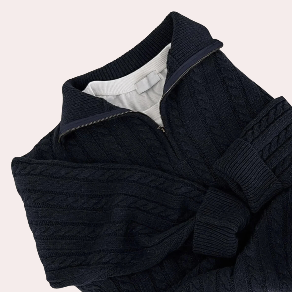 Holly | Cable-Knit Half-Zip Sweater for Women