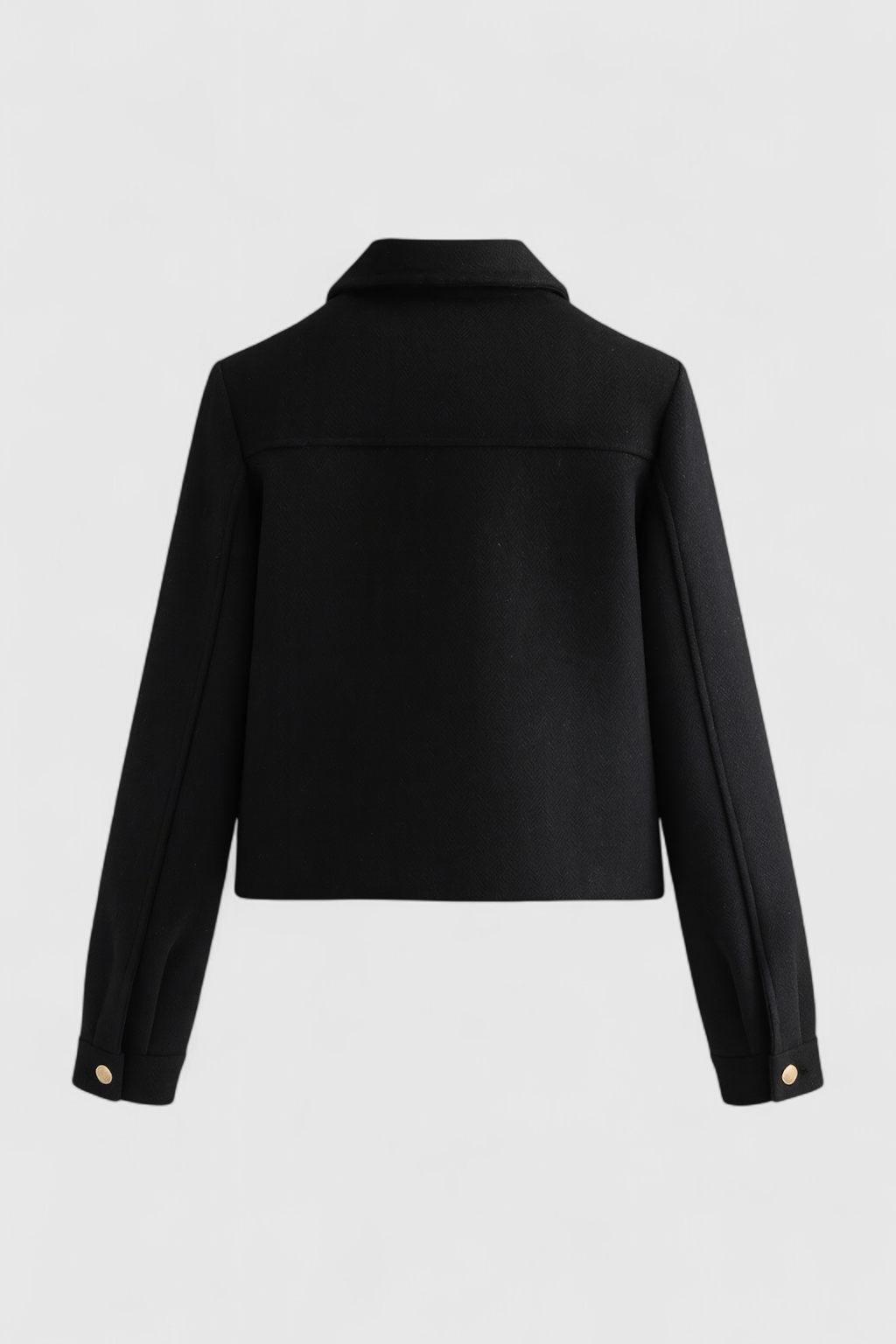 Casual Chic Lapel Jacket - Black