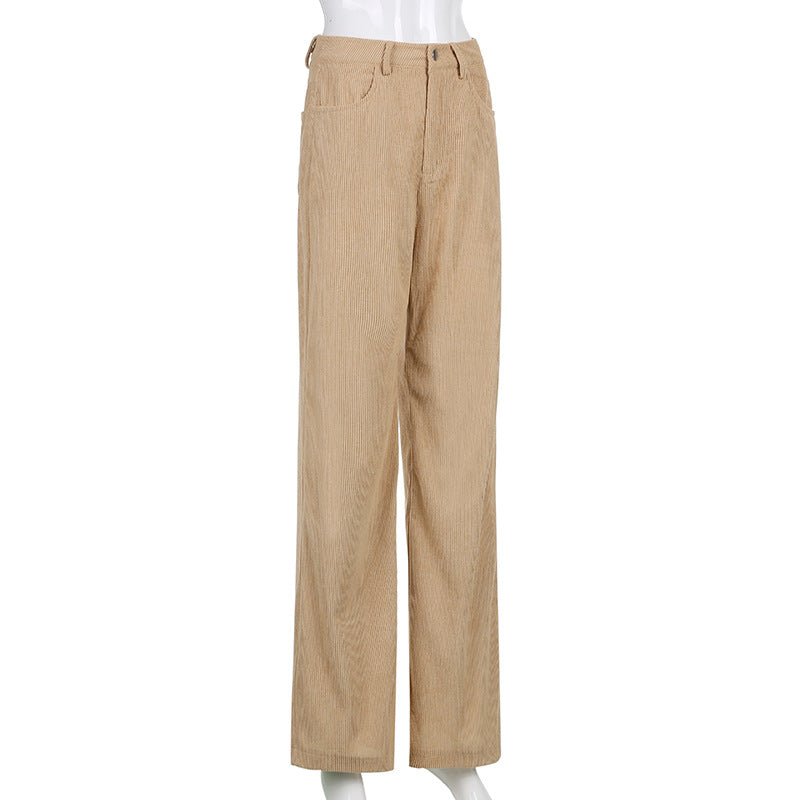 Regina | Women's Corduroy Wide-Leg Trousers