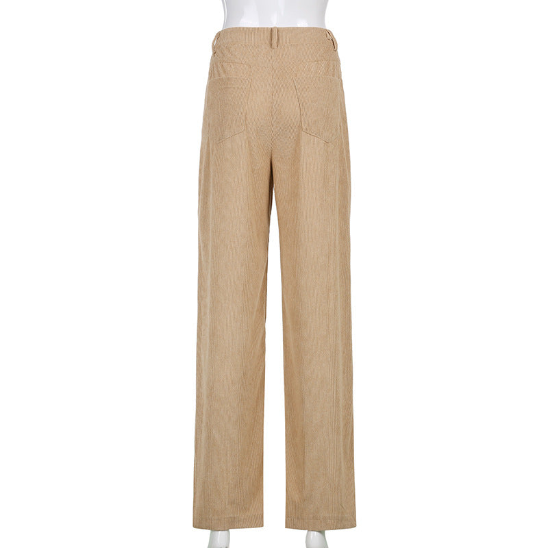 Regina | Women's Corduroy Wide-Leg Trousers