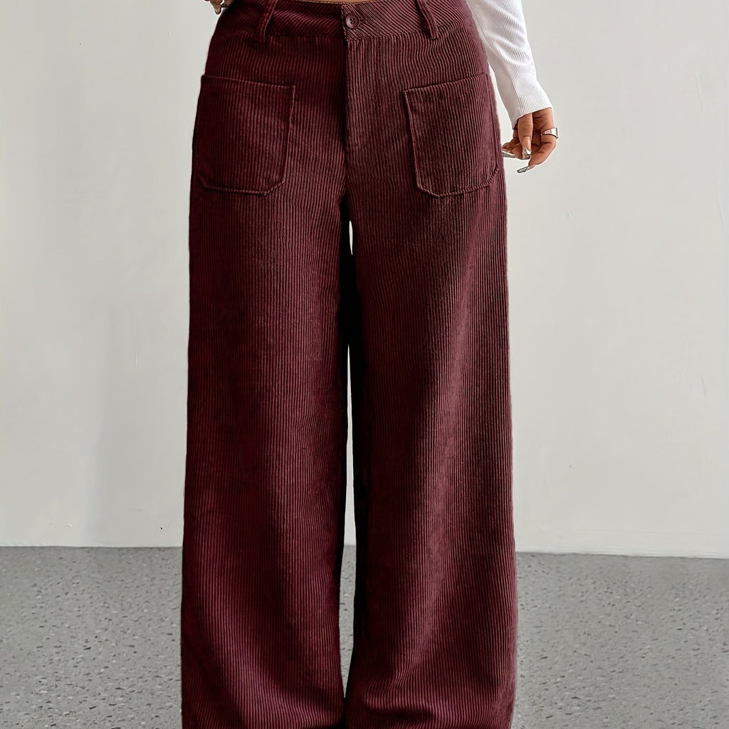 Maggie | Women's Corduroy Wide Leg Pants