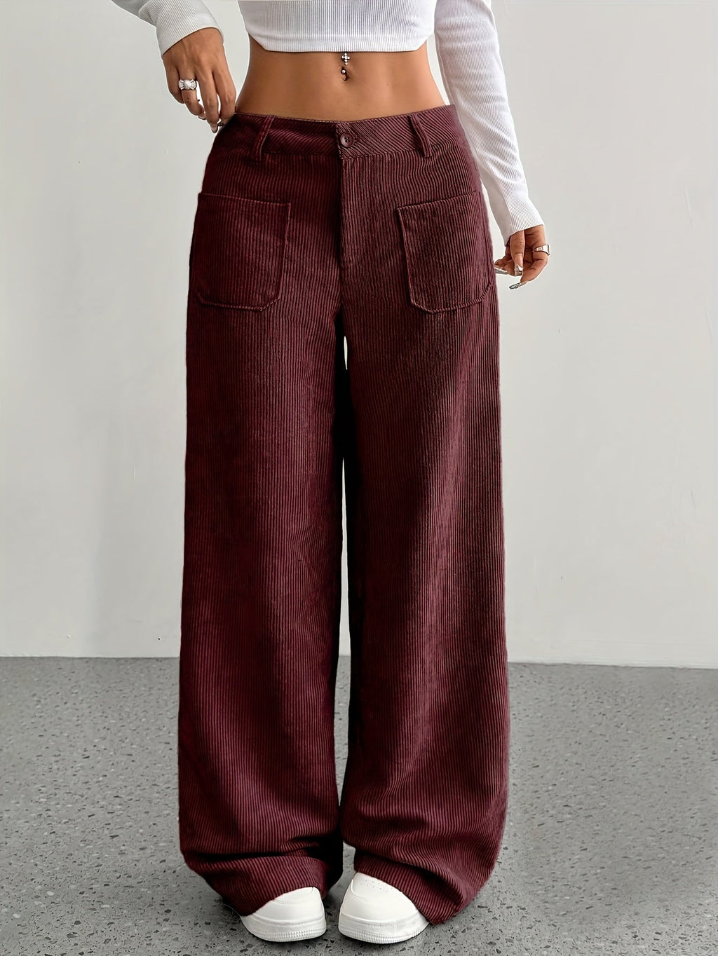 Maggie | Women's Corduroy Wide Leg Pants