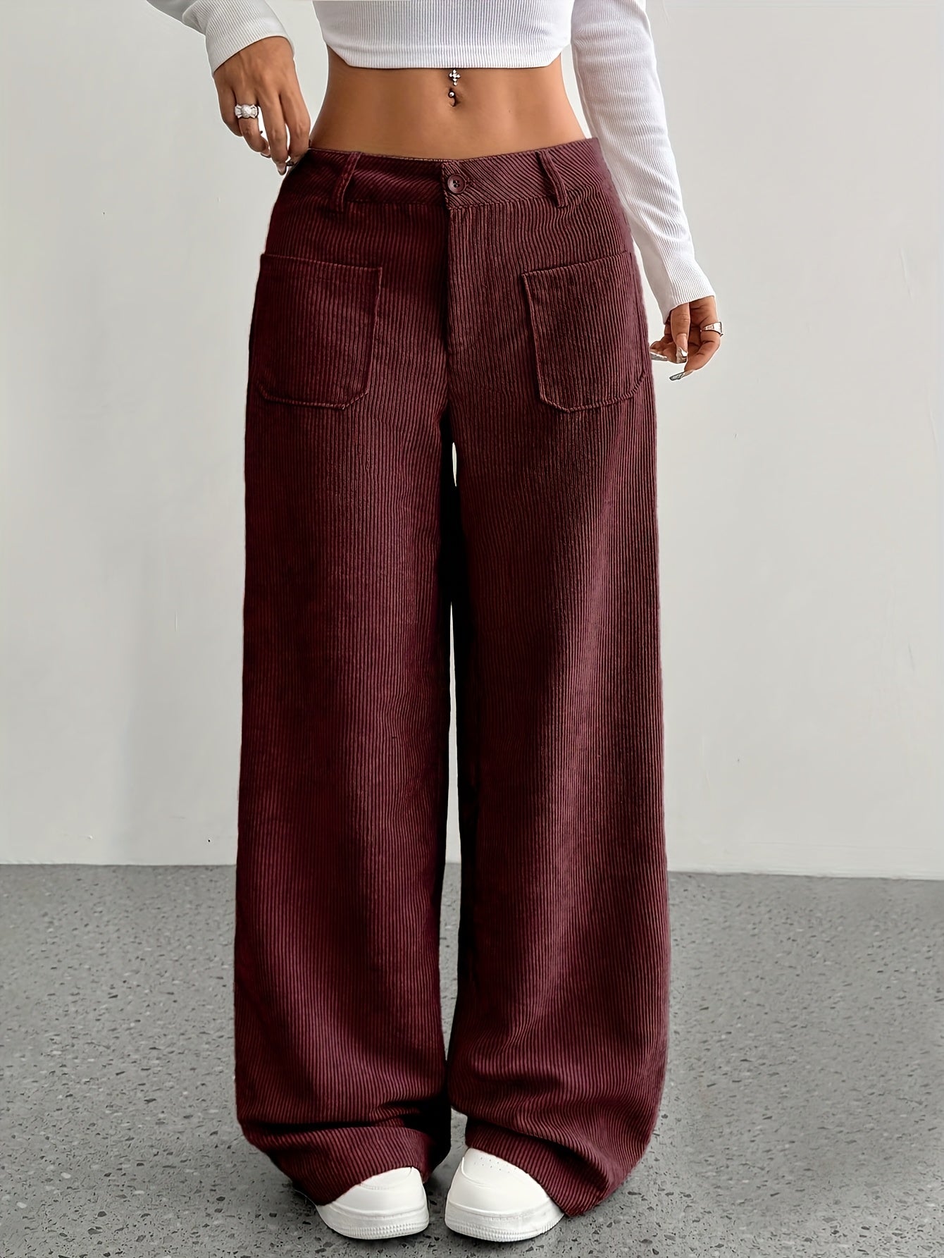 Maggie | Women's Corduroy Wide Leg Pants