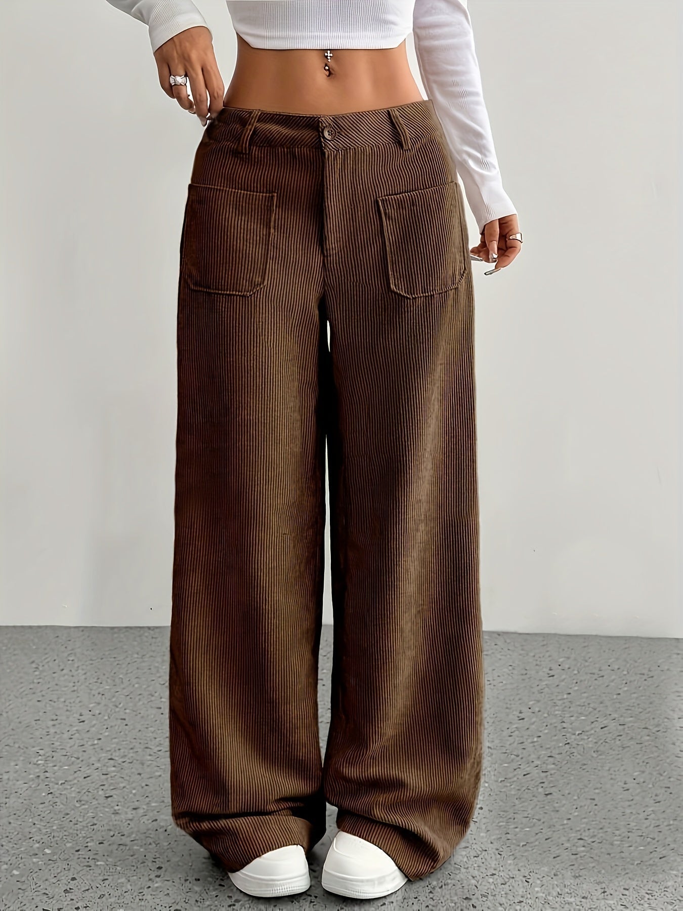 Maggie | Women's Corduroy Wide Leg Pants