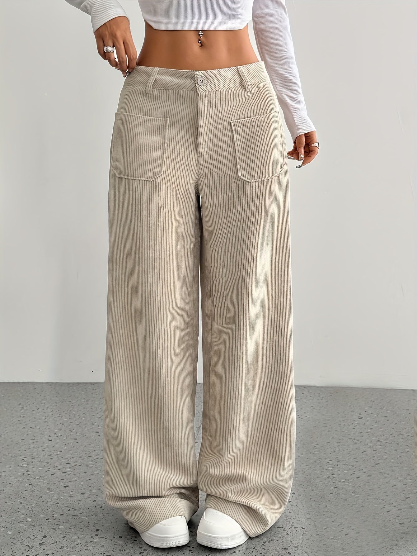 Maggie | Women's Corduroy Wide Leg Pants