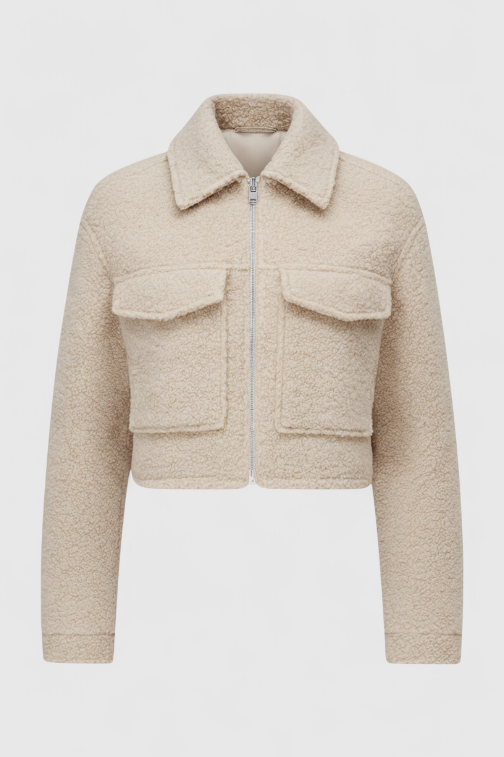 Women's Beige Zip Jacket