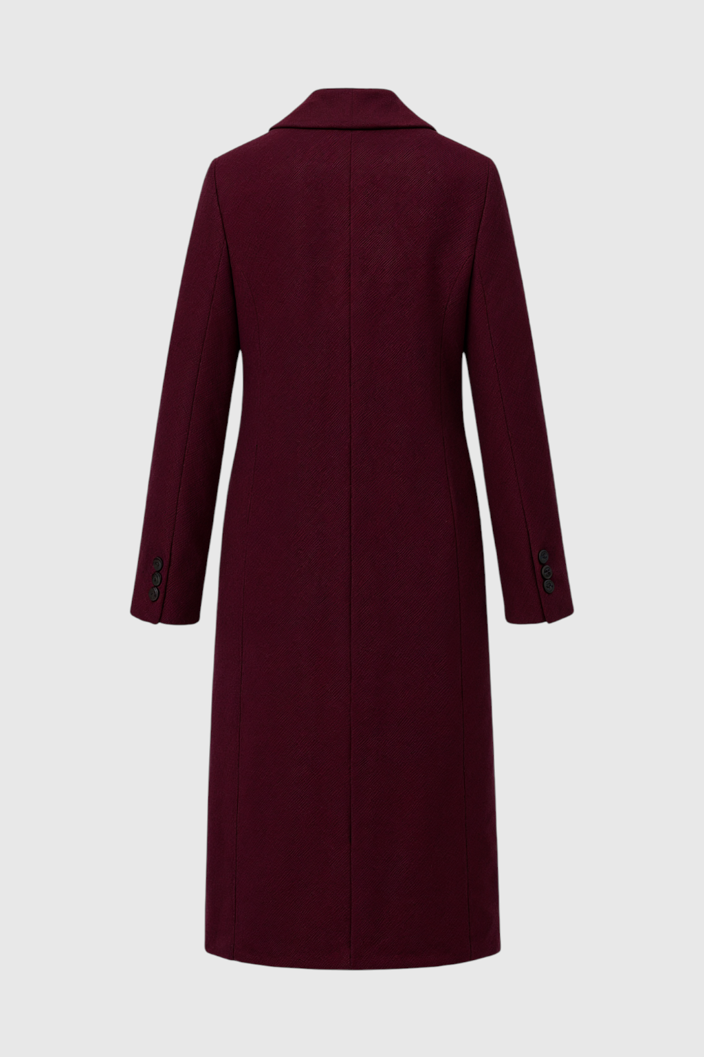 Women's Burgundy Wool Coat