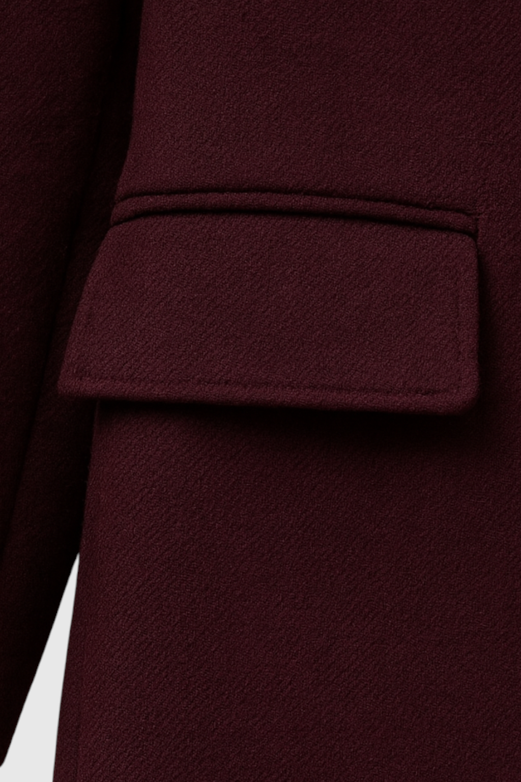 Women's Burgundy Wool Coat