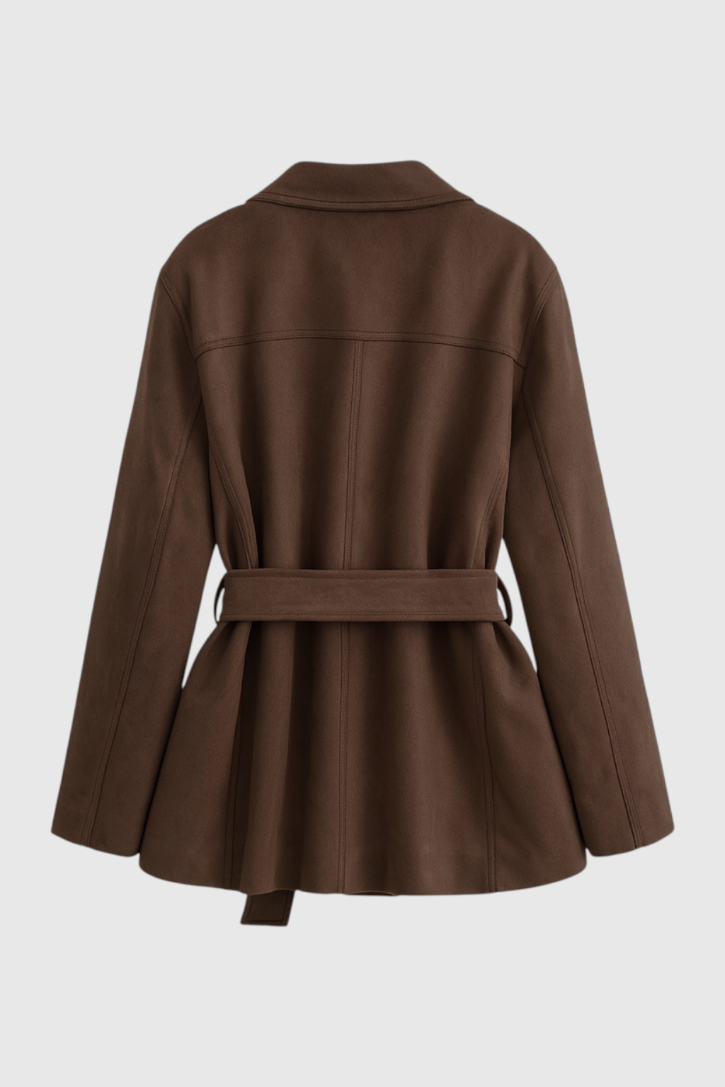 Women's Brown Trench Coat With Belt