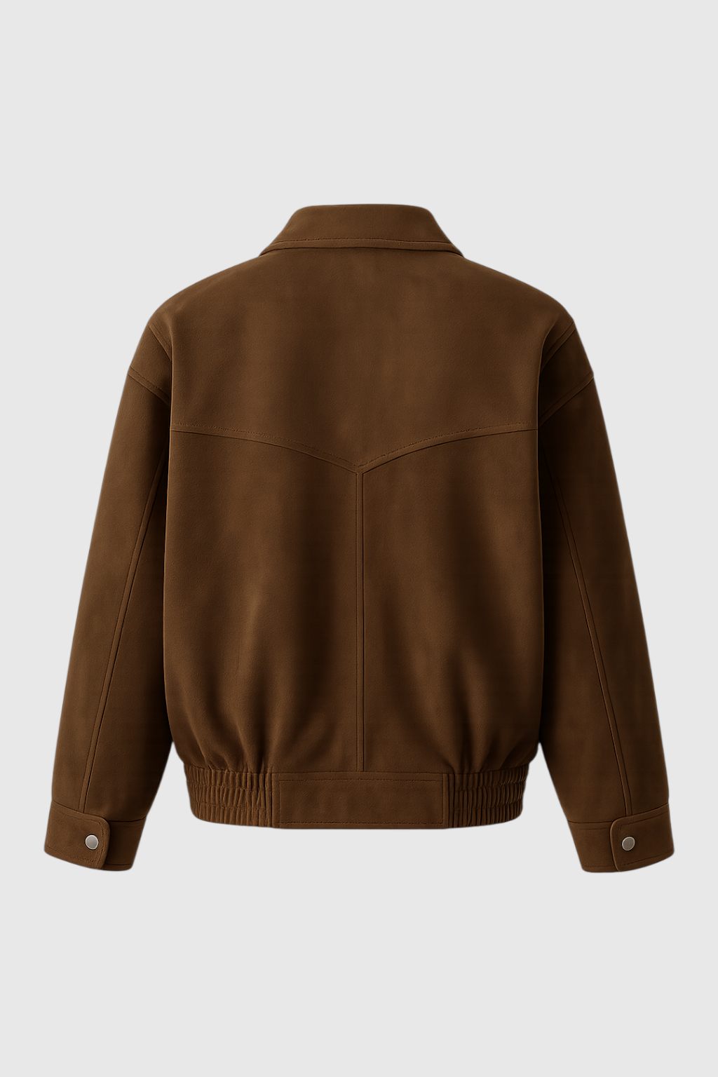Women's Dark Brown Suede Bomber Jacket