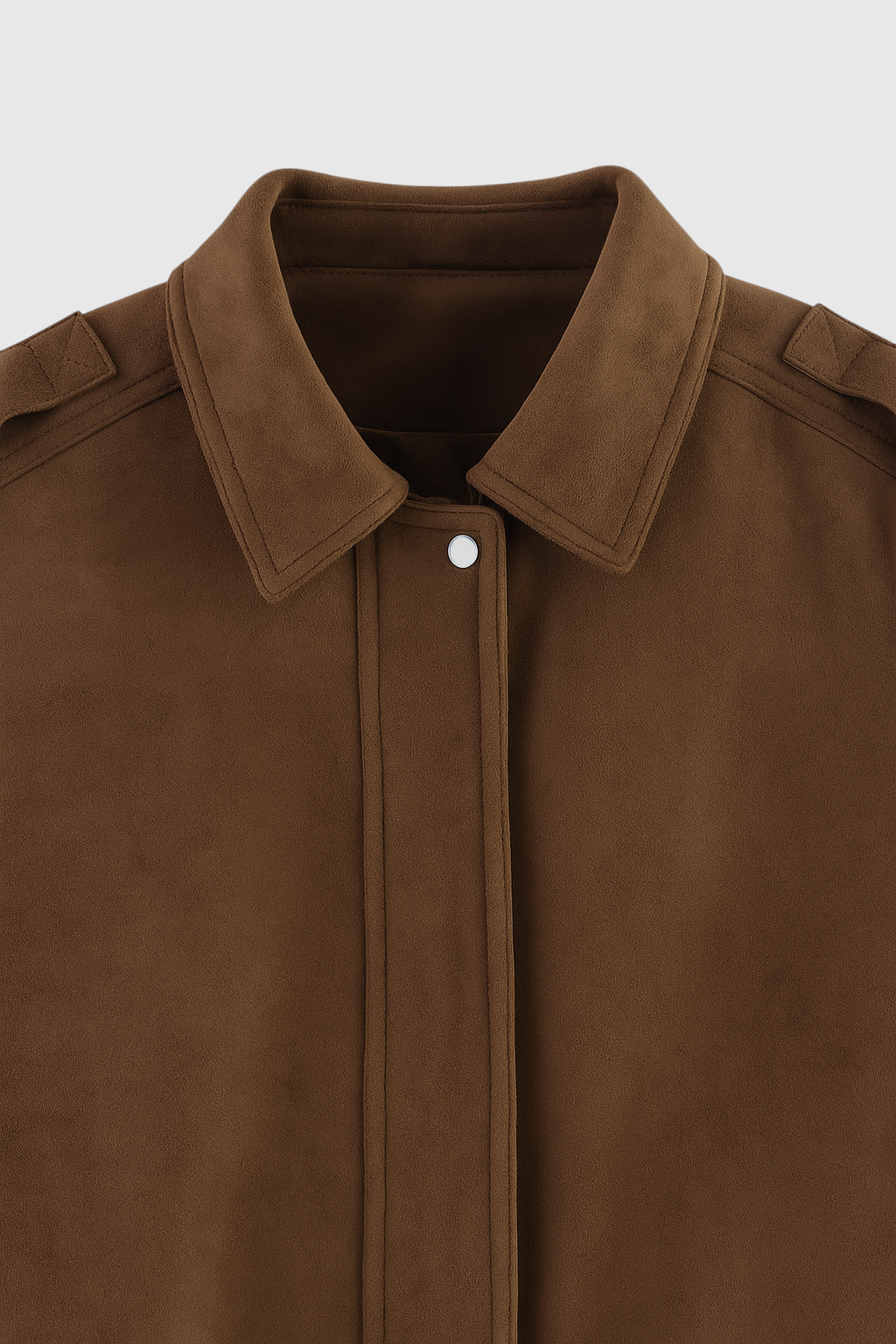 Women's Dark Brown Suede Bomber Jacket