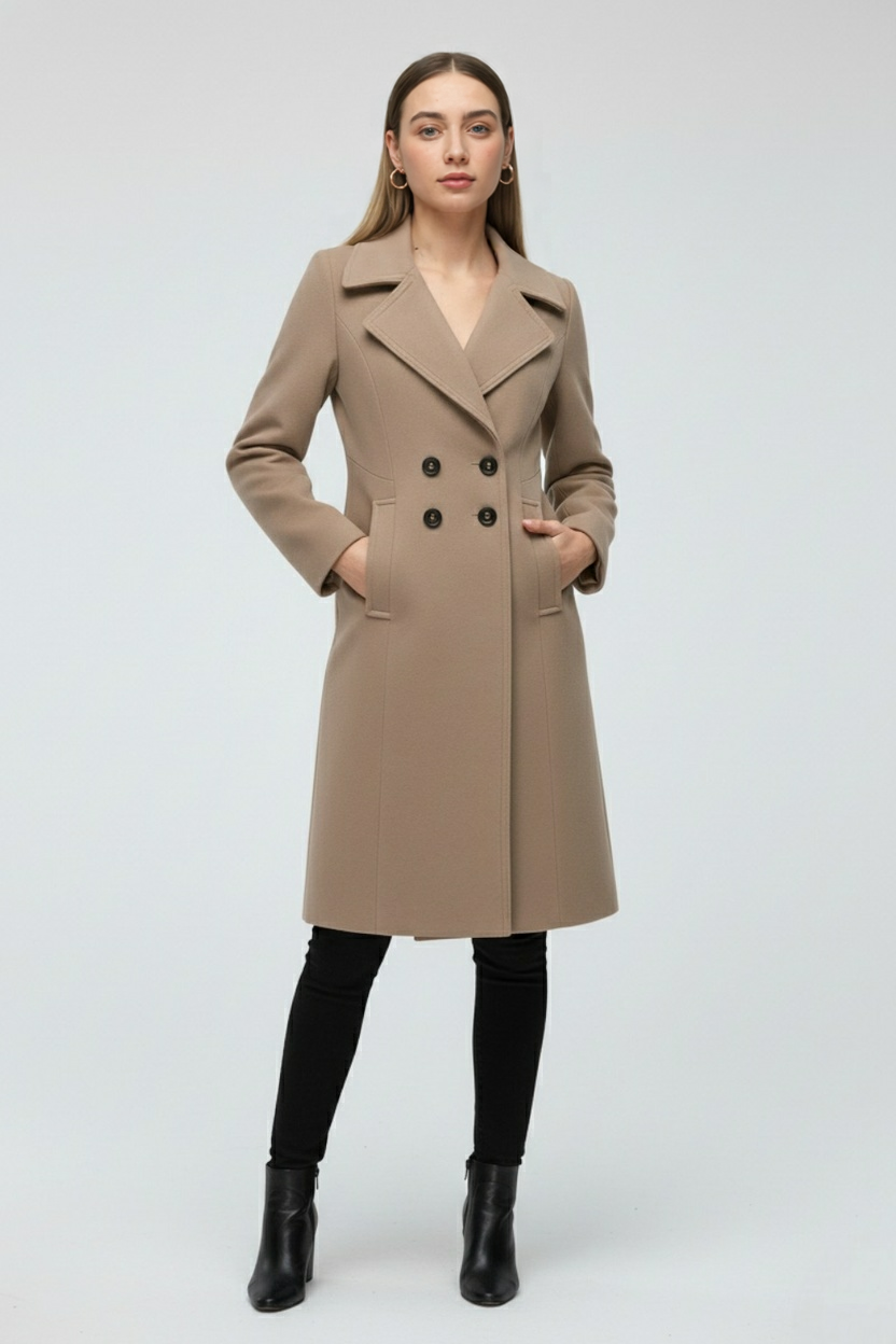 Ladies Elegant Khaki Trench Coat