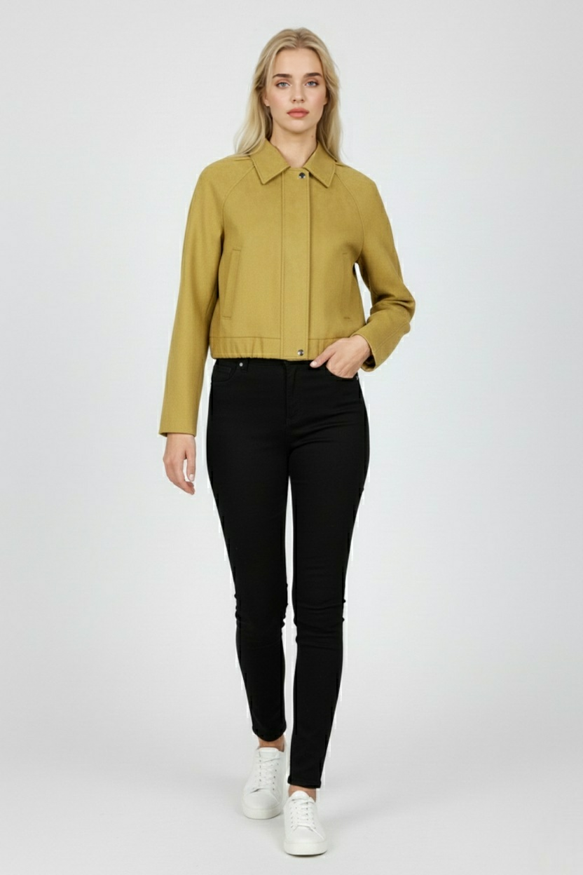 Ladies Yellow Winter Jacket