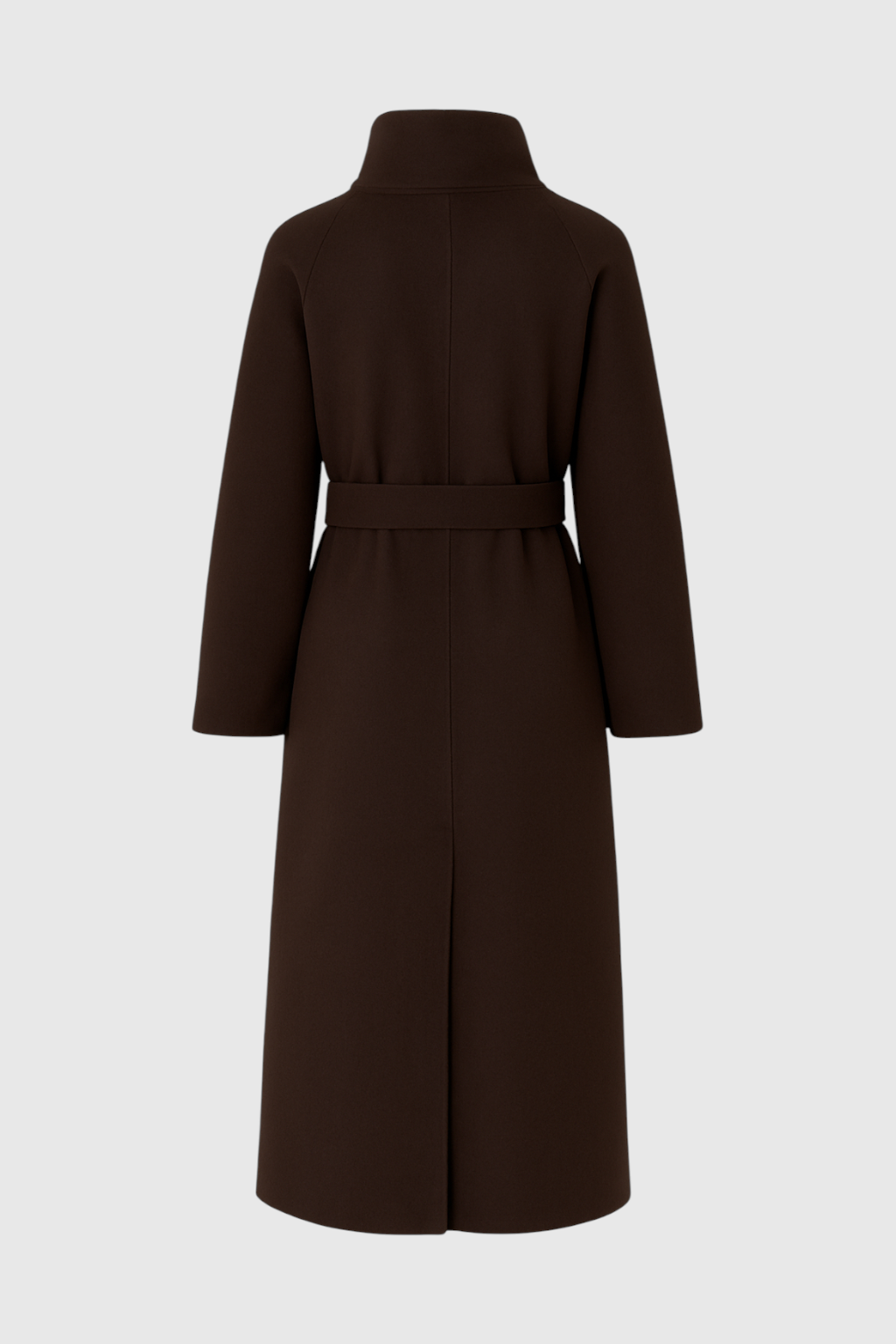 Women's Long Brown Winter Coat With Collar