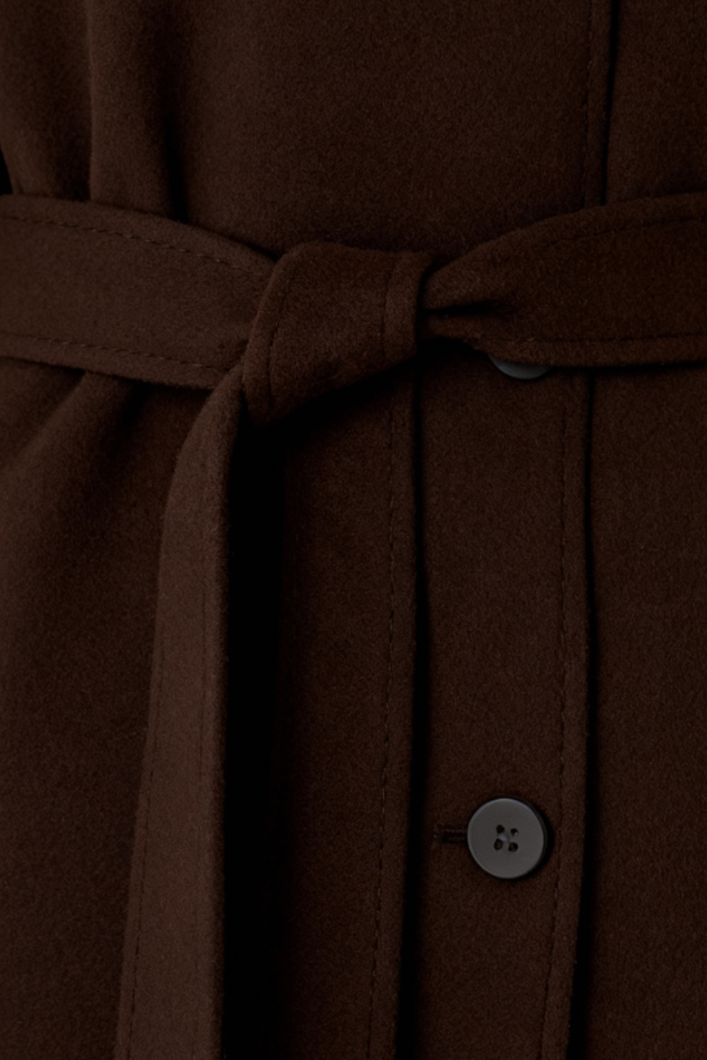 Women's Long Brown Winter Coat With Collar