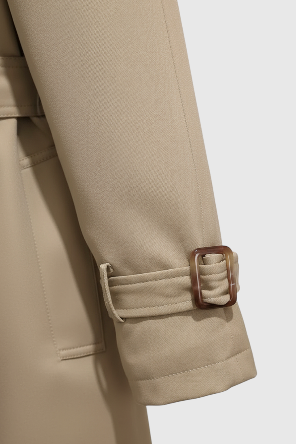 Women's Long Khaki Trench Coat