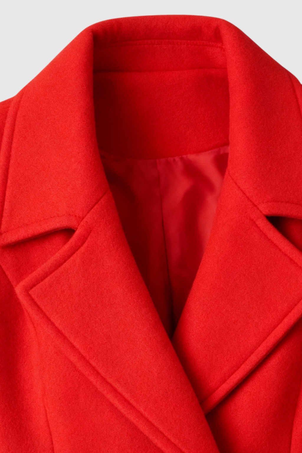 Ladies Long Red Coat