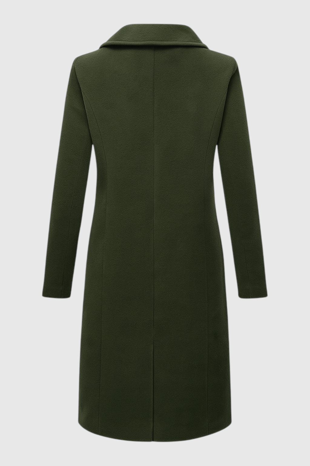 Women's Army Green Wool Trench Coat