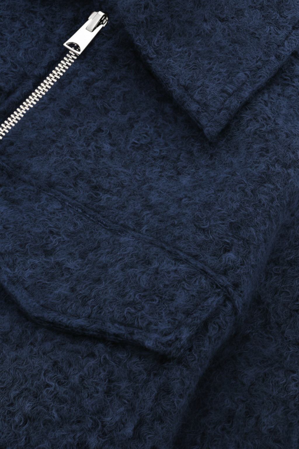 Women's Navy Blue Zip-Up Jacket