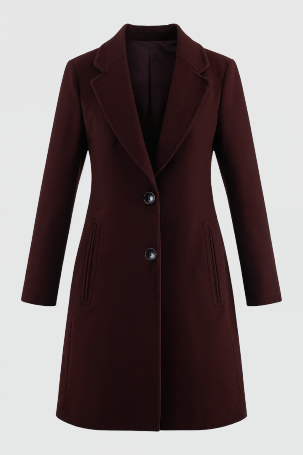 Women's Vintage Elegant Burgundy Coat