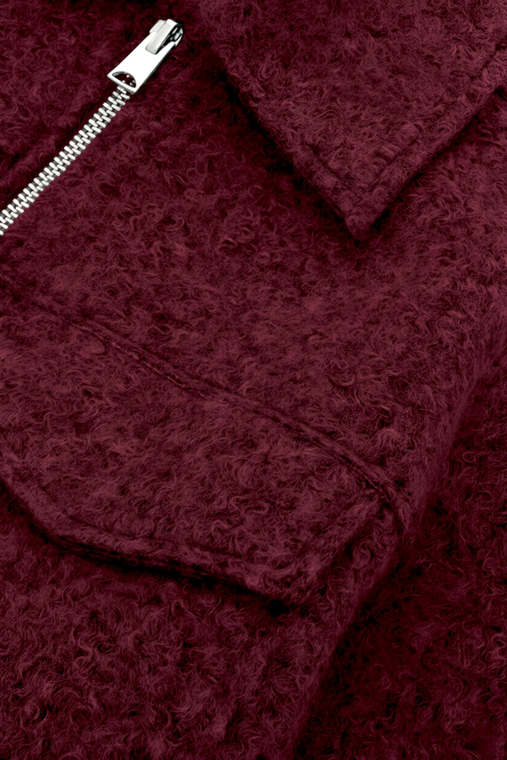 Women's Wine Red Zip Jacket