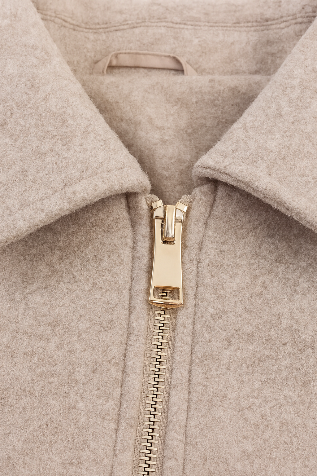 Women's Soft Zip Jacket - Beige