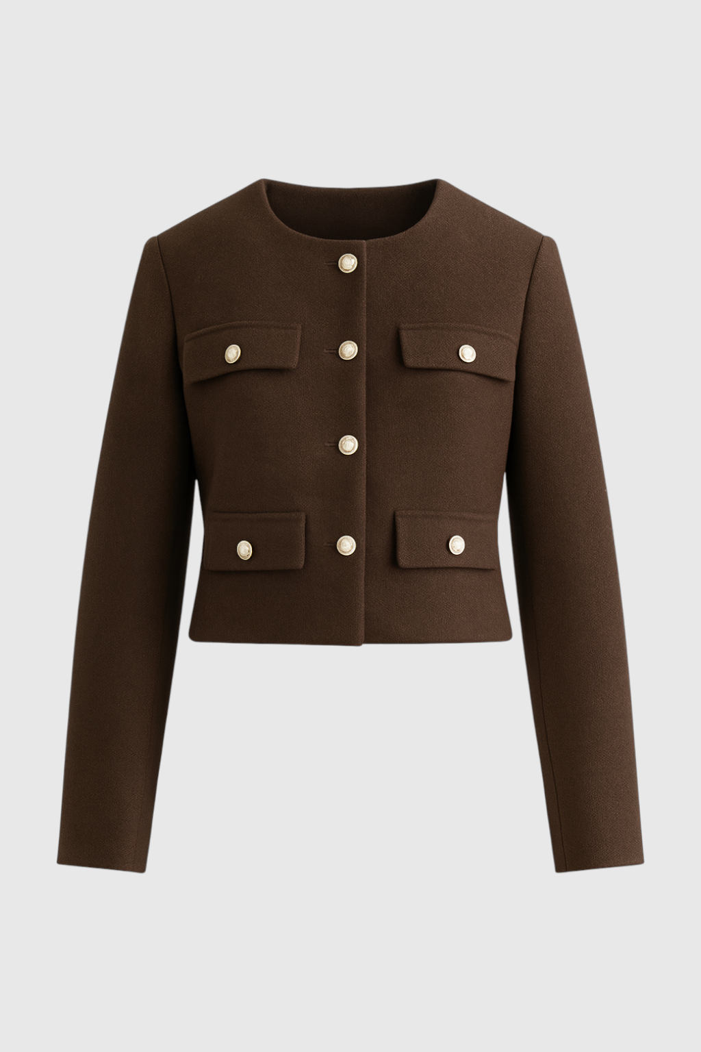 Dark Brown Winter Short Jacket for Women