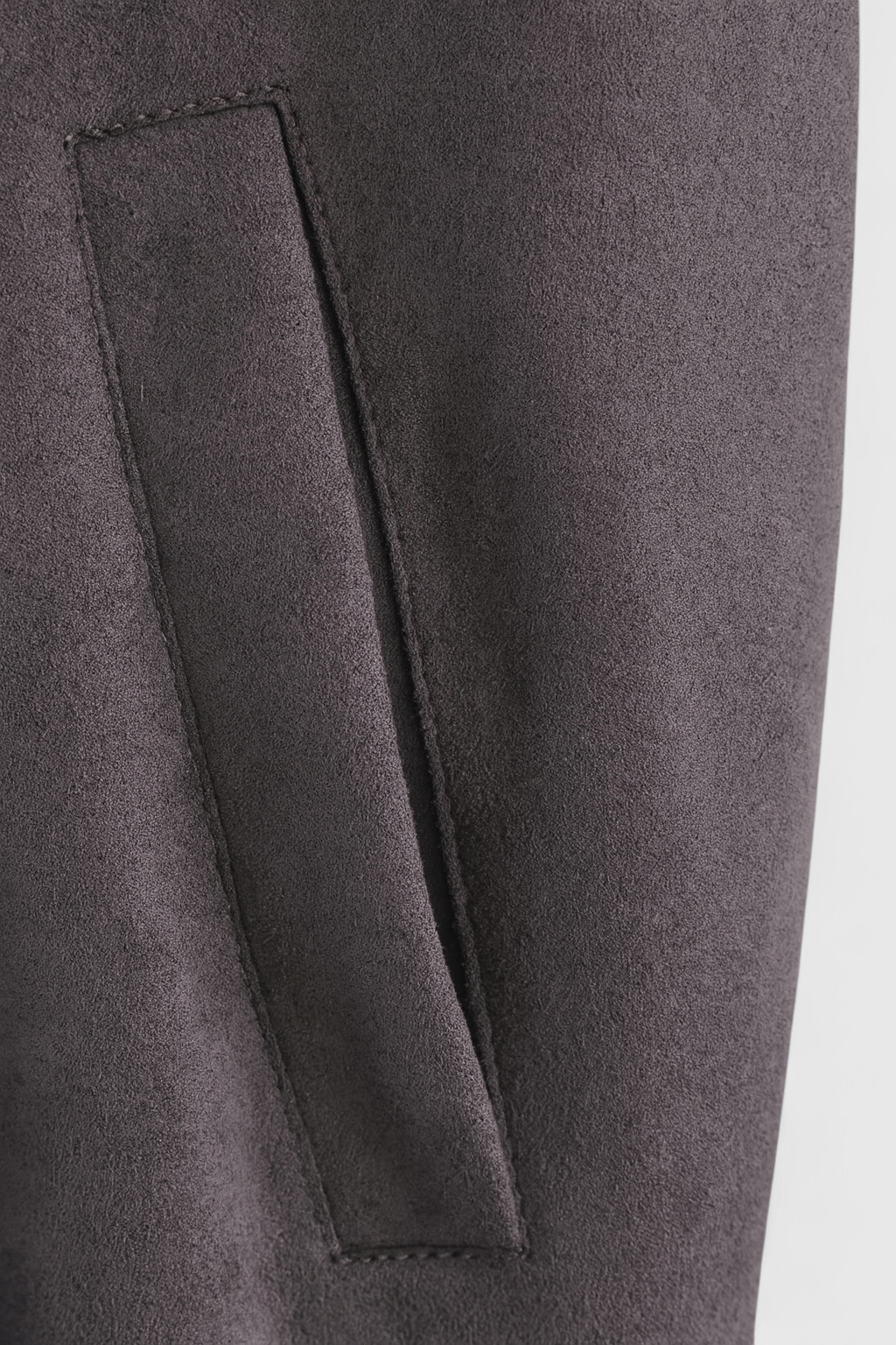 Dark Gray Bomber Jacket with Stand-Up Collar