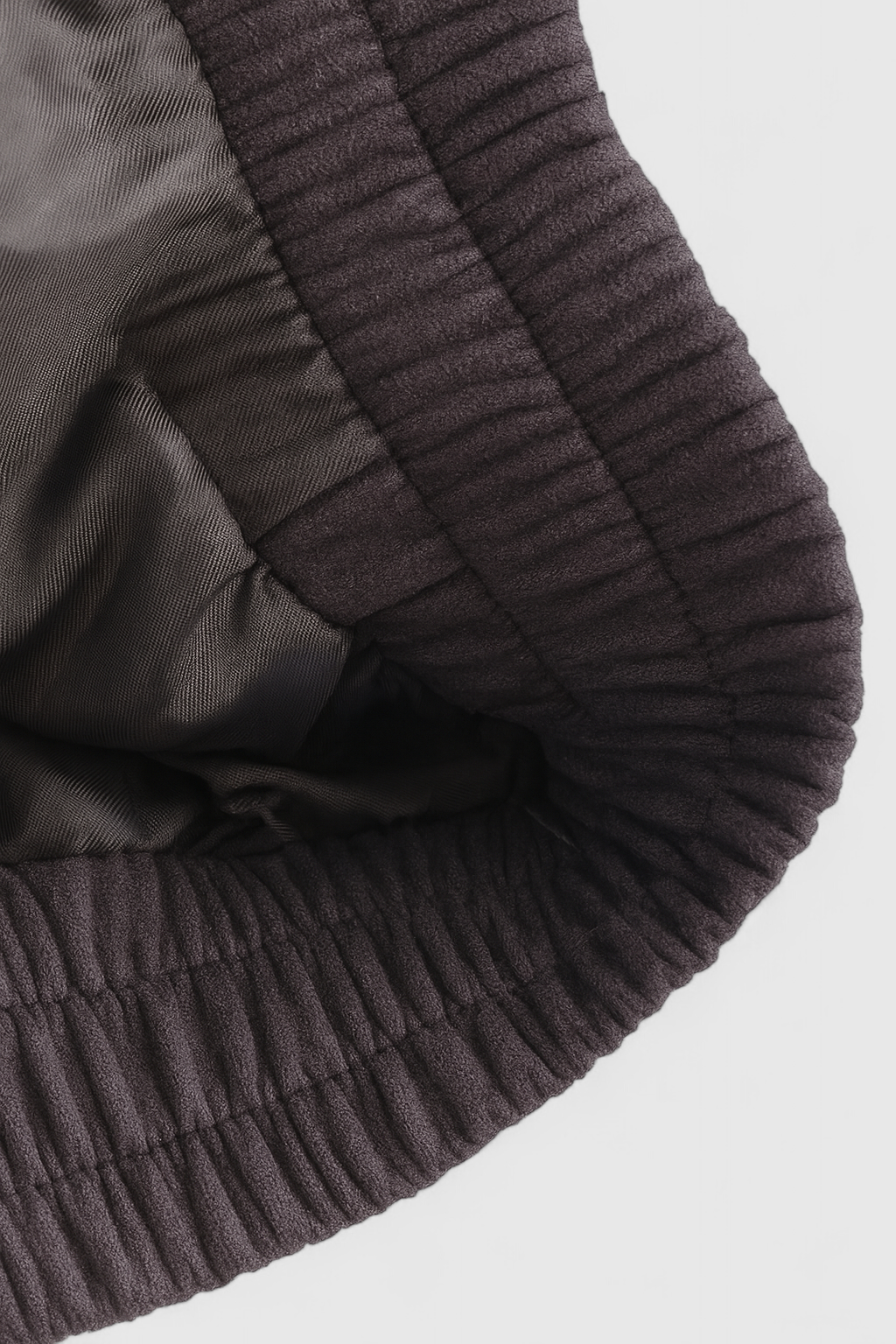 Dark Gray Bomber Jacket with Stand-Up Collar