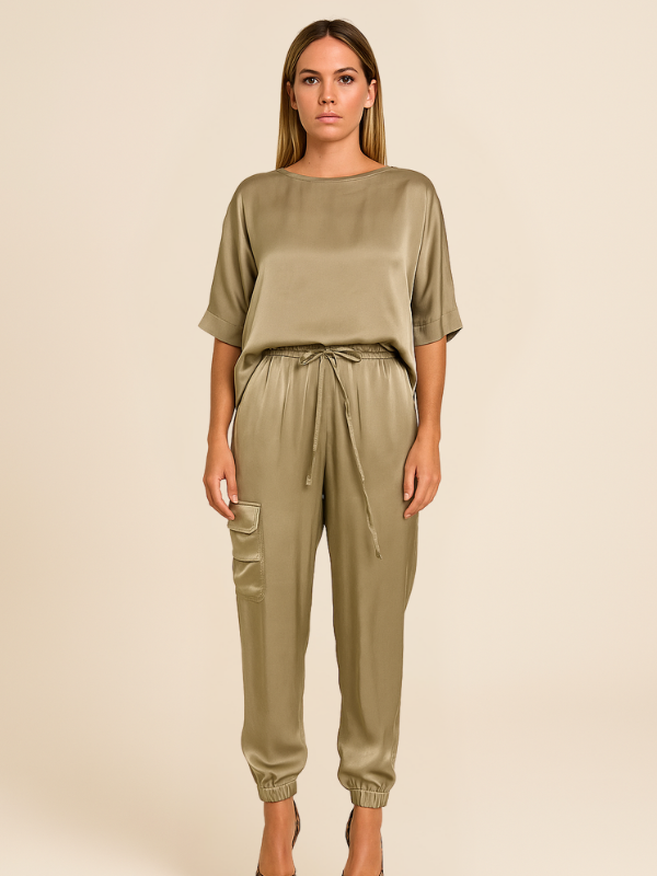 Ella | Women's Formal Outfit Two Piece Satin Suit